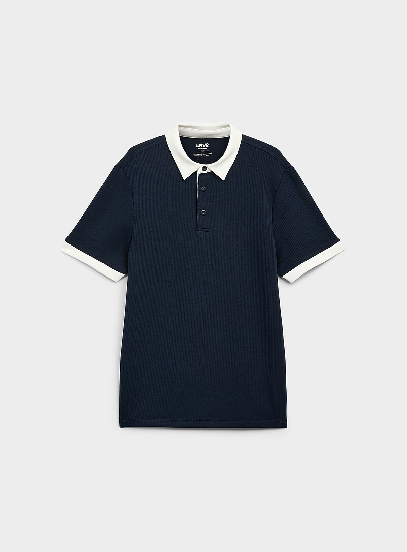 I.FIV5: Le polo de golf doux jersey c&ocirc;tel&eacute; Rose pour homme
