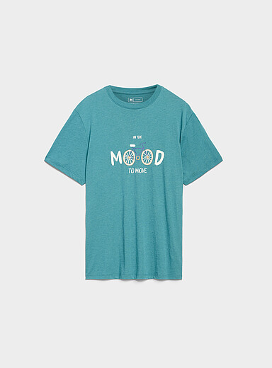 Le 31: Le t-shirt v&eacute;lo <b>Coupe standard</b> Turquoise pour homme