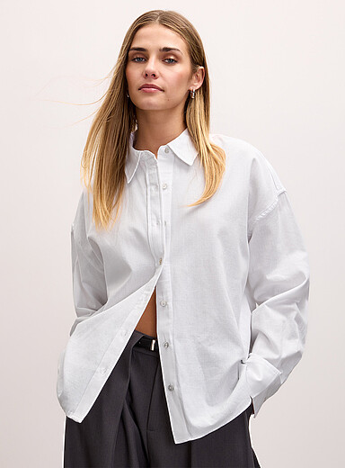 Touch of linen oversized shirt