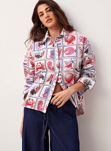 La chemise surdimensionn&eacute;e touche de lin