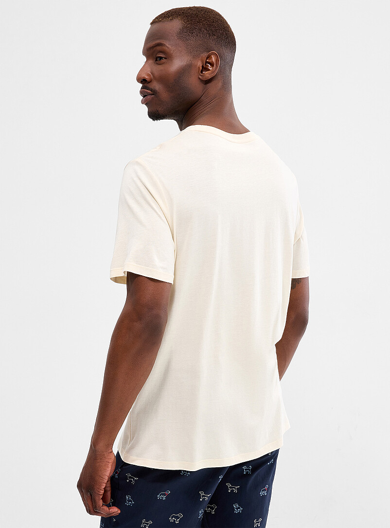 Simons x Mira: Le t-shirt tout confort chien <b>En soutien &agrave; la Fondation Mira</b> Blanc pour homme