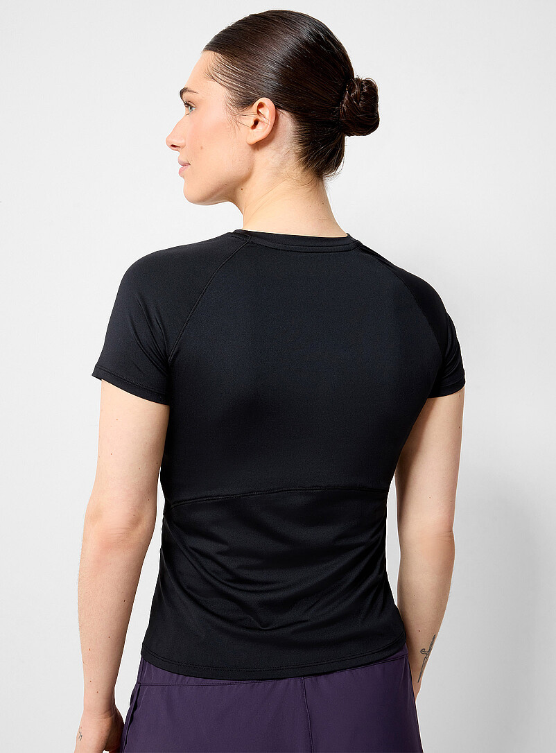 I.FIV5: Le t-shirt raglan tr&egrave;s ajust&eacute; Rose pour femme