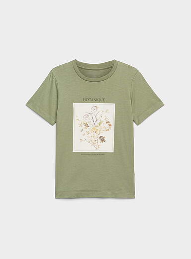 Le t-shirt d&eacute;contract&eacute; imprim&eacute; coton bio