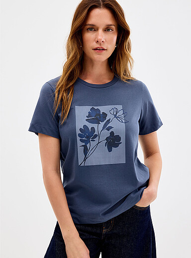 Printed loose organic cotton tee