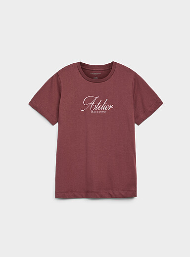 Le t-shirt d&eacute;contract&eacute; imprim&eacute; coton bio