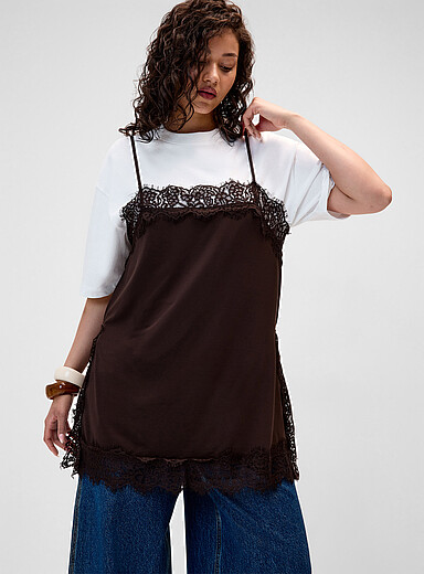 Lace trim tunic