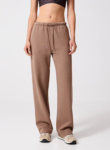 I.FIV5 Taupe Straight-leg sweatpant for women