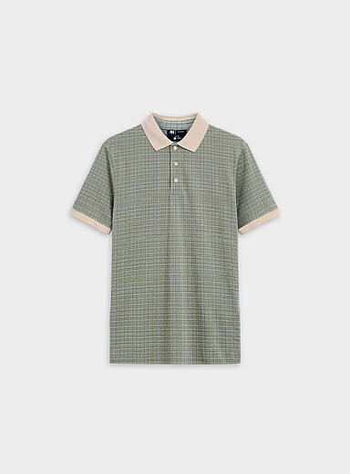 Abstract check jacquard polo <b>Standard fit</b>