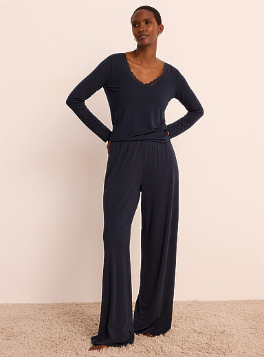 La pantalon pyjama extensible fluide