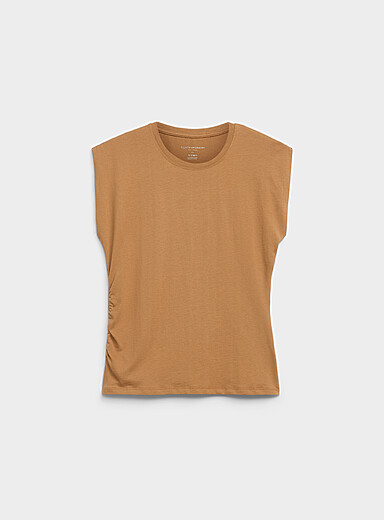 Le t-shirt taille fronc&eacute;e mancherons coton bio