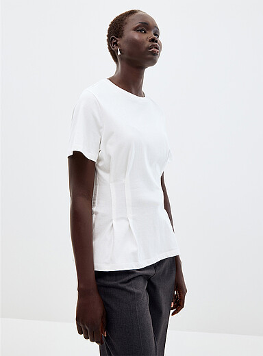 Peplum waist organic cotton T-shirt