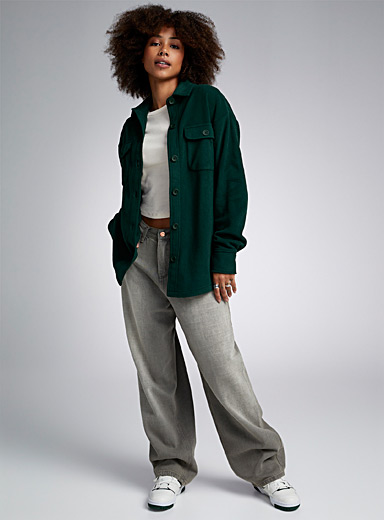 Flap-pocket polar fleece overshirt | Twik | Women%u2019s Shirts