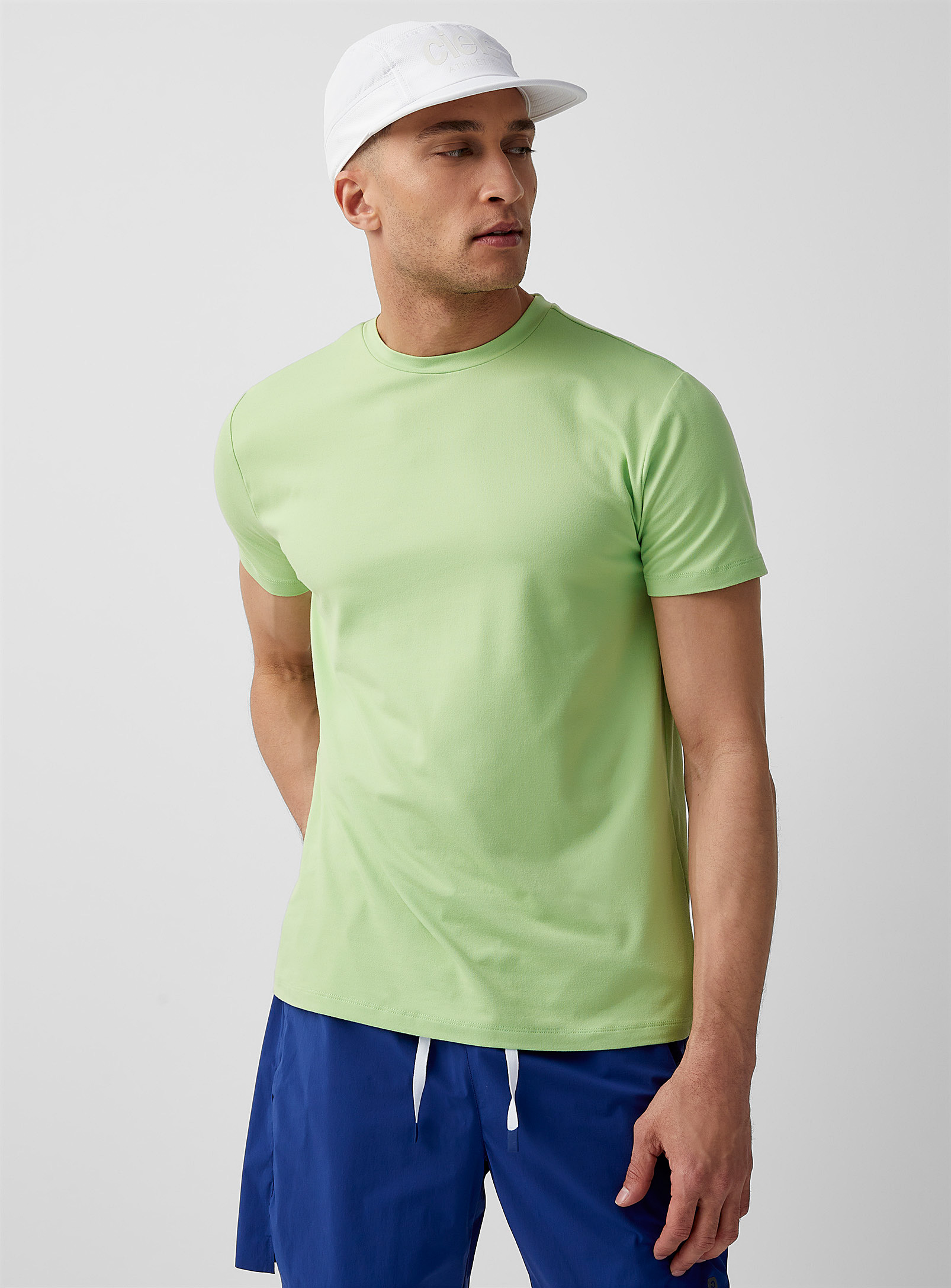 I.fiv5 Ultra-soft Active T-shirt In Lime Green