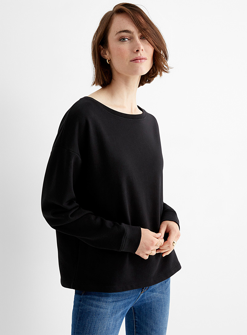 Loose crew-neck sweatshirt 