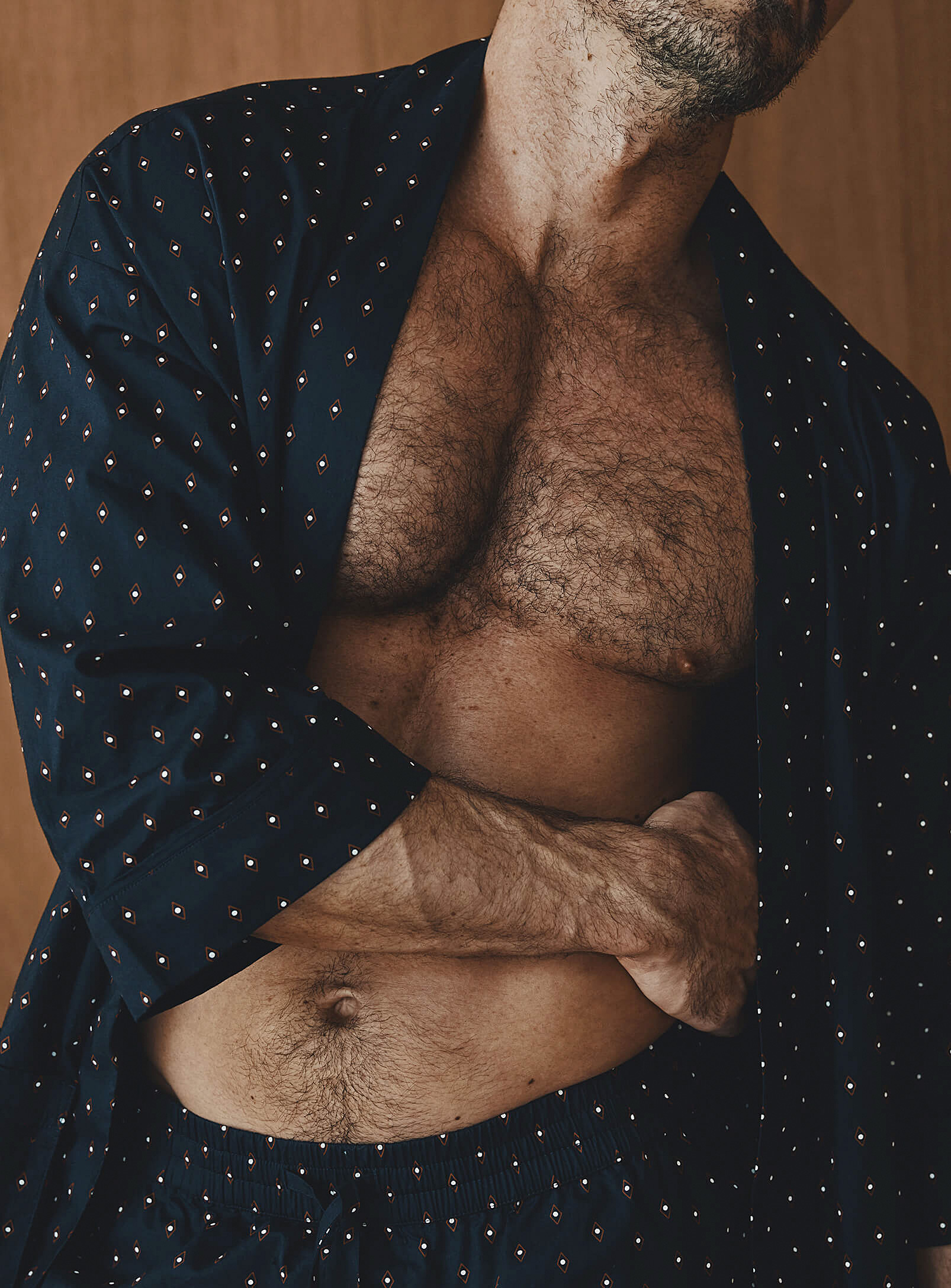 Le 31 - Men's Patterned poplin robe