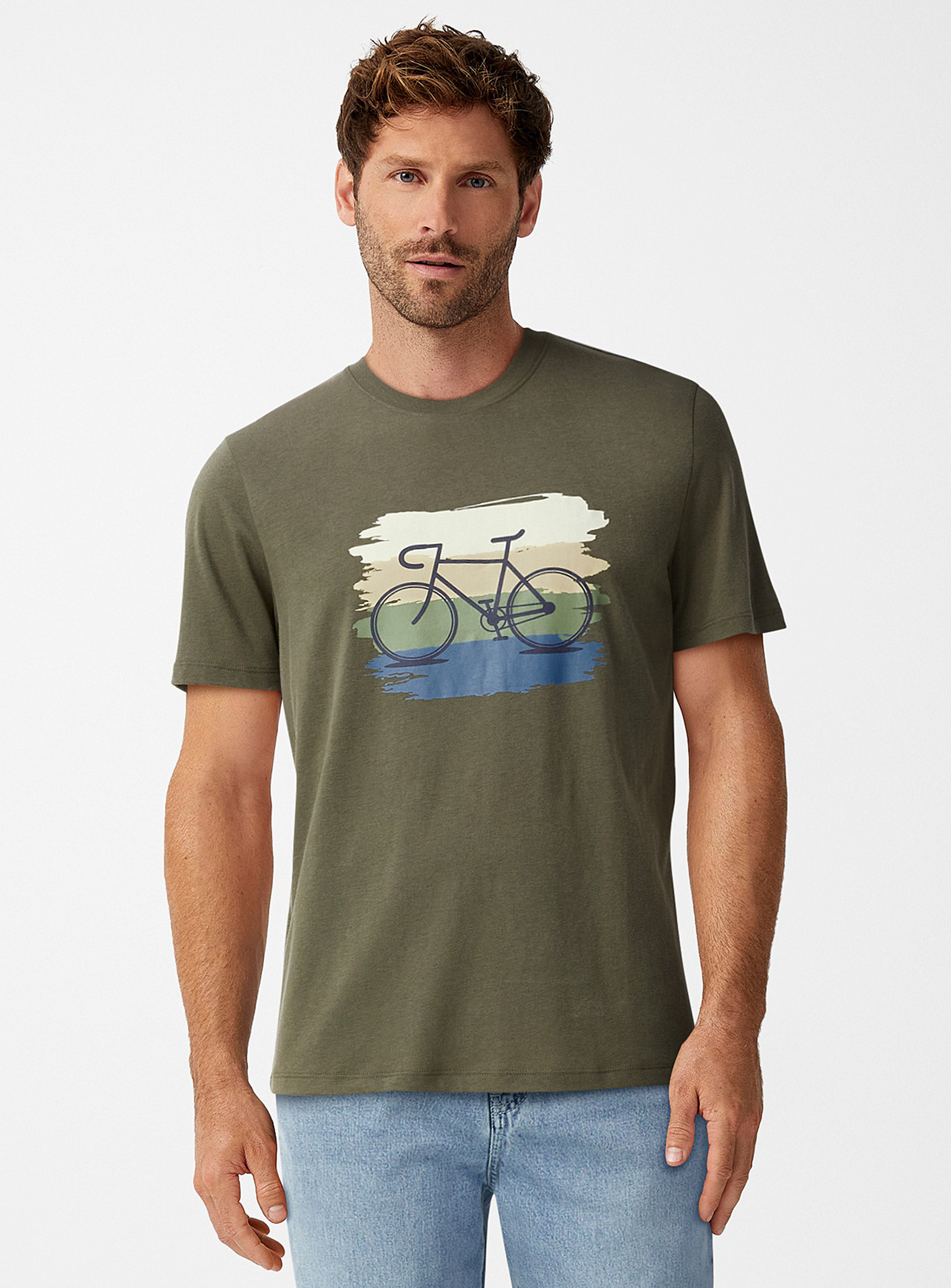 Le 31 Bike T-shirt In Pine/bottle Green
