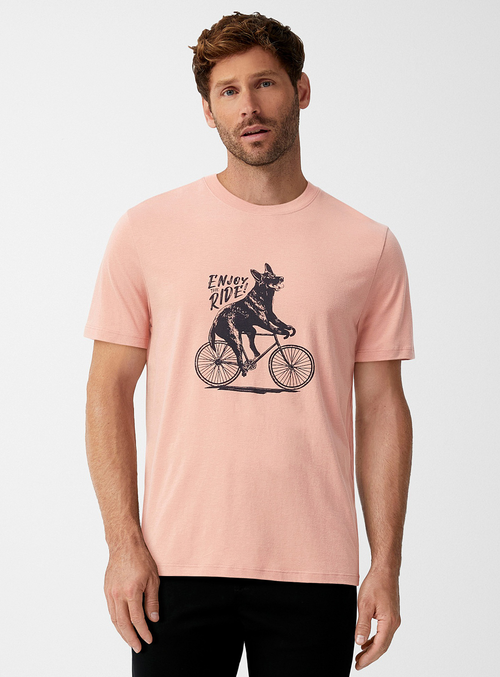Le 31 Bike T-shirt In Dusky Pink