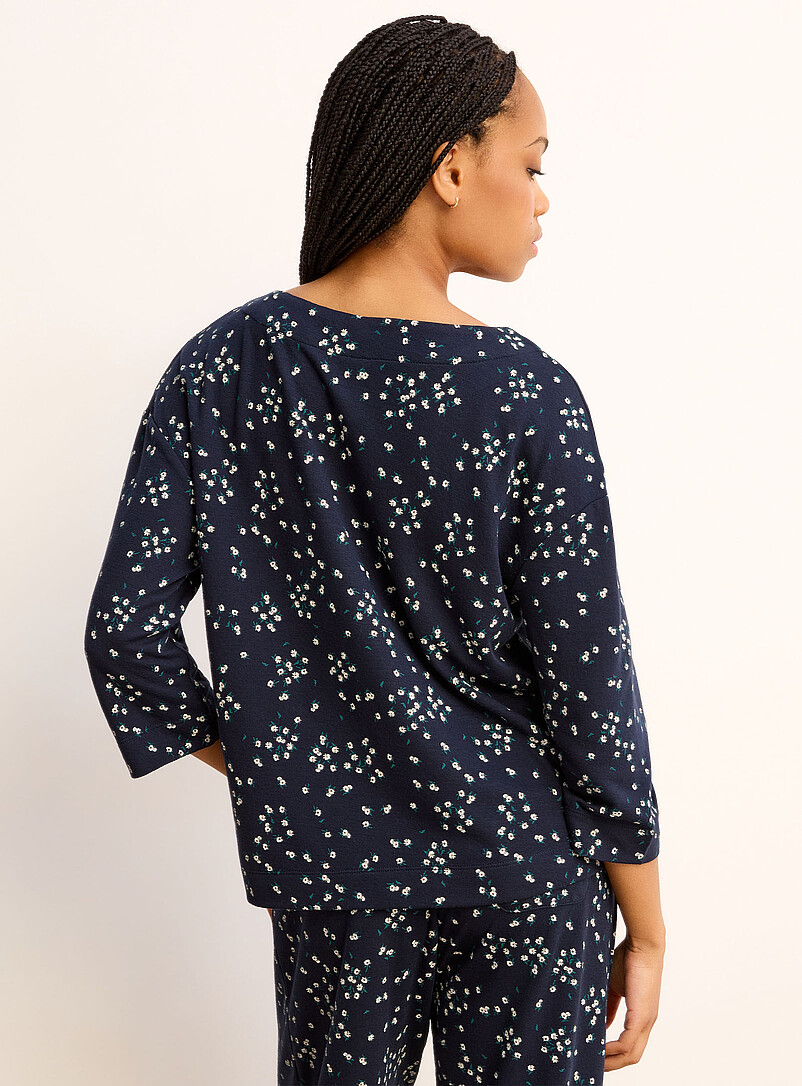 Soft and fluid boat-neck T-shirt product image 2
