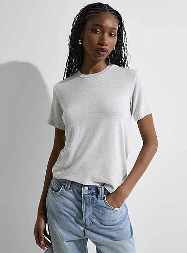 Short-sleeve supple knit T-shirt product image 2