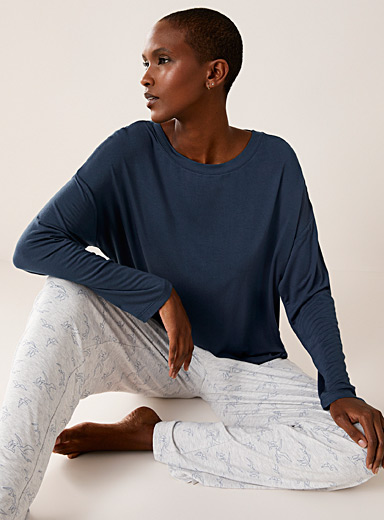 Soft viscose long-sleeve lounge T-shirt, Miiyu, Women's Pyjamas and  Loungewear Online