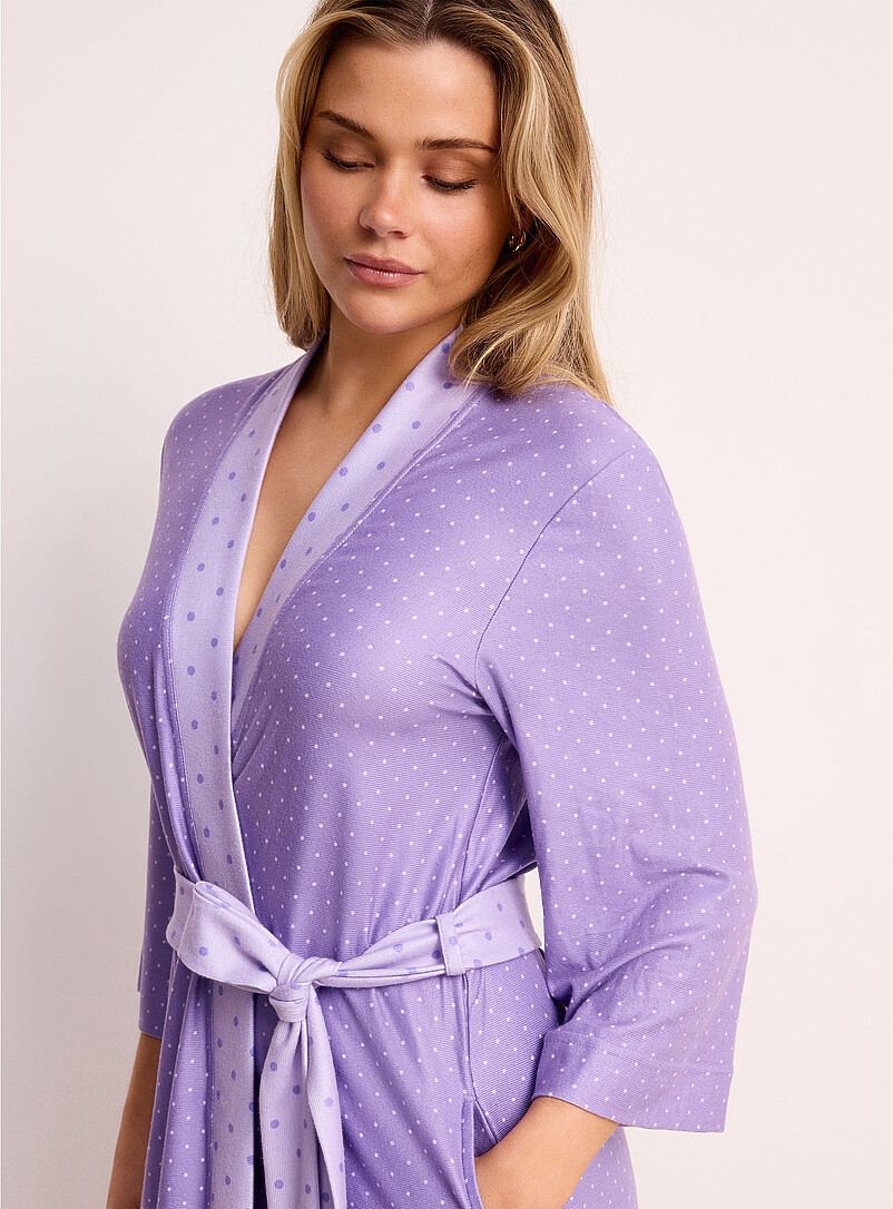 Velvety captivating print robe product image 2