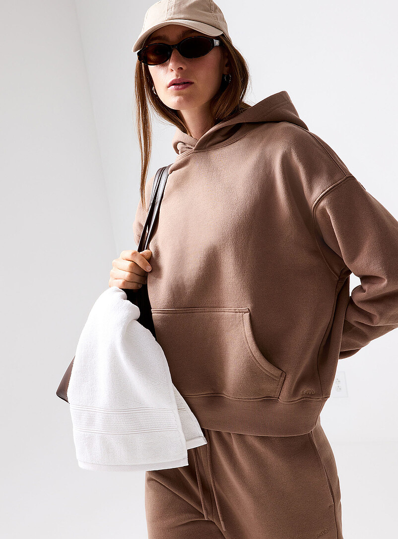 Organic cotton fleece jersey hoodie product image 3