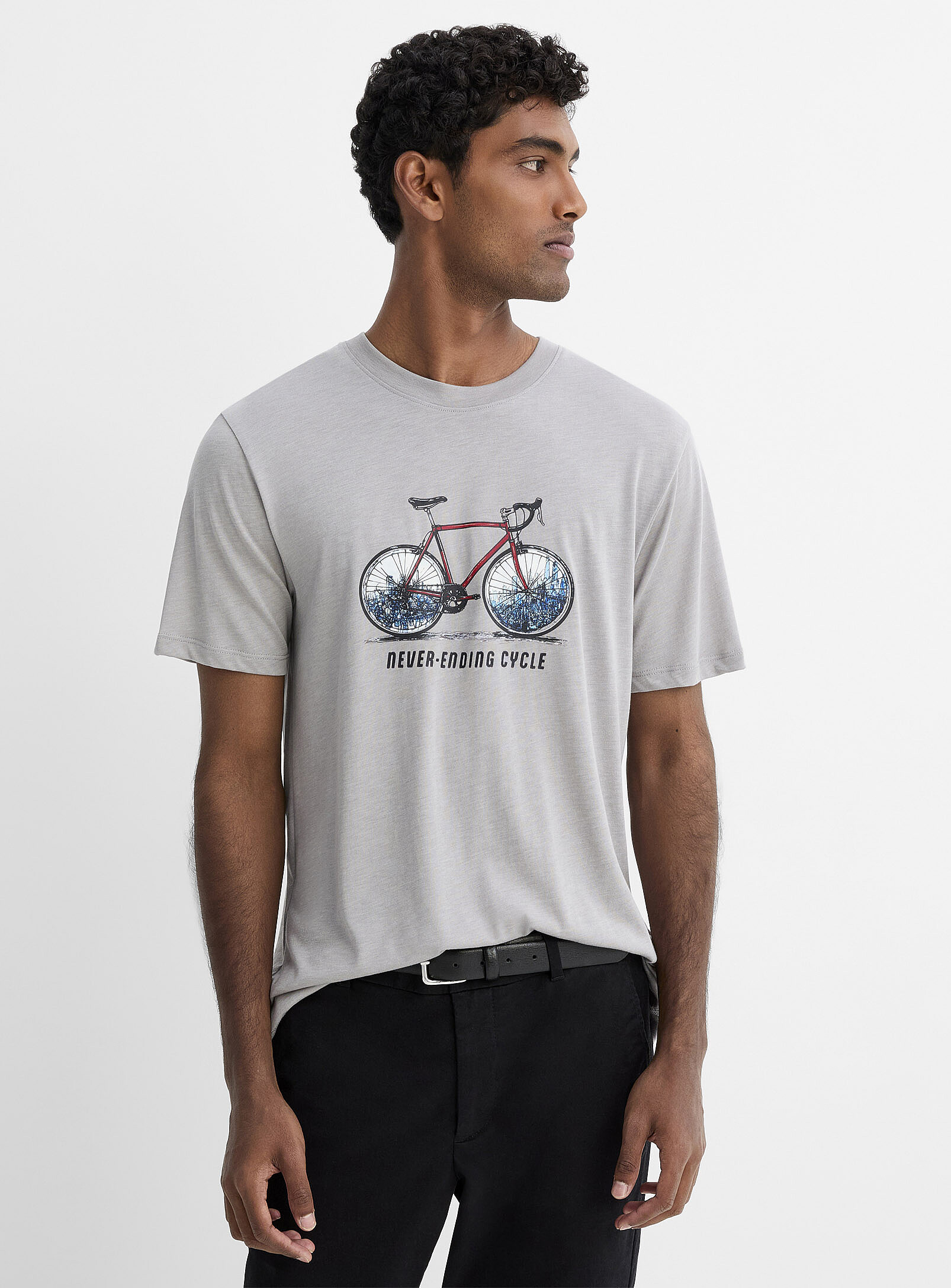 Le 31 - Bike T-shirt Standard fit (Men, Grey, XX-LARGE)