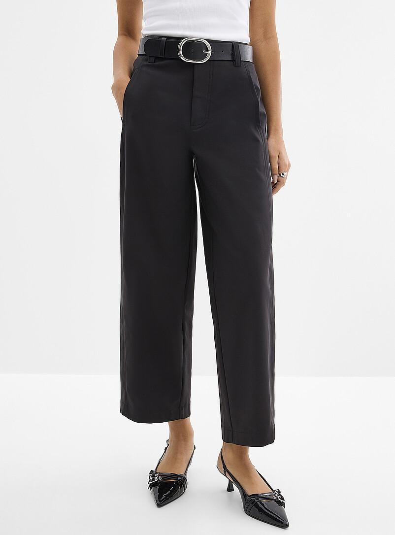 Belted stretch barrel pant product image 2