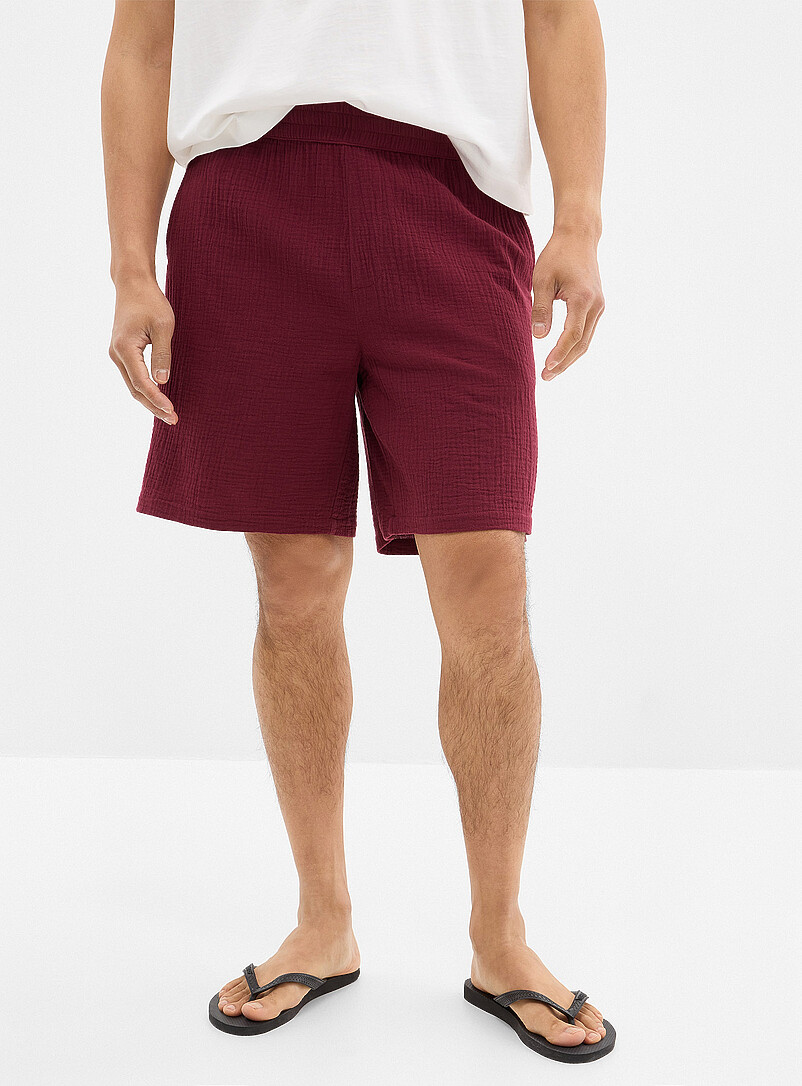 Crinkled cotton short Inseam: 8.5" (21 cm) product image 2