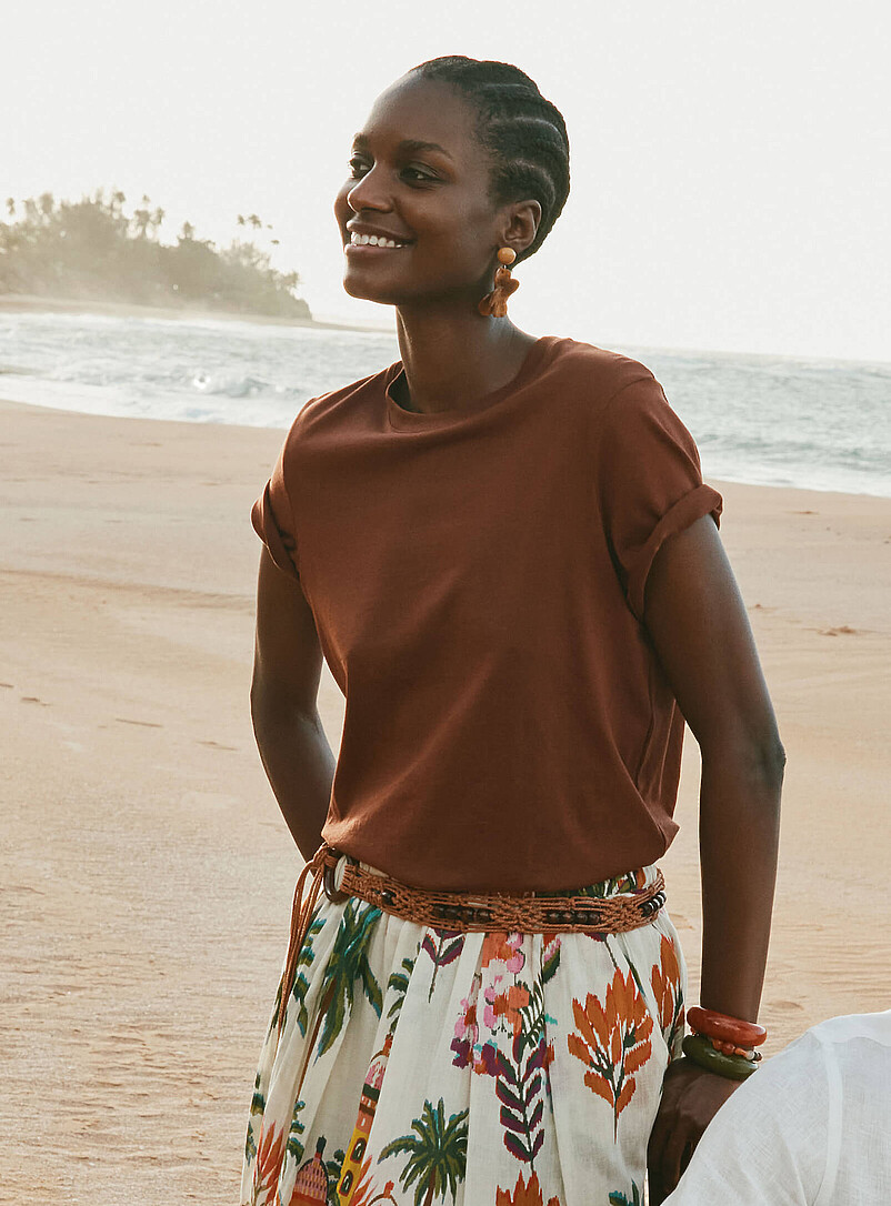 Solid organic cotton T-shirt product image (primary)