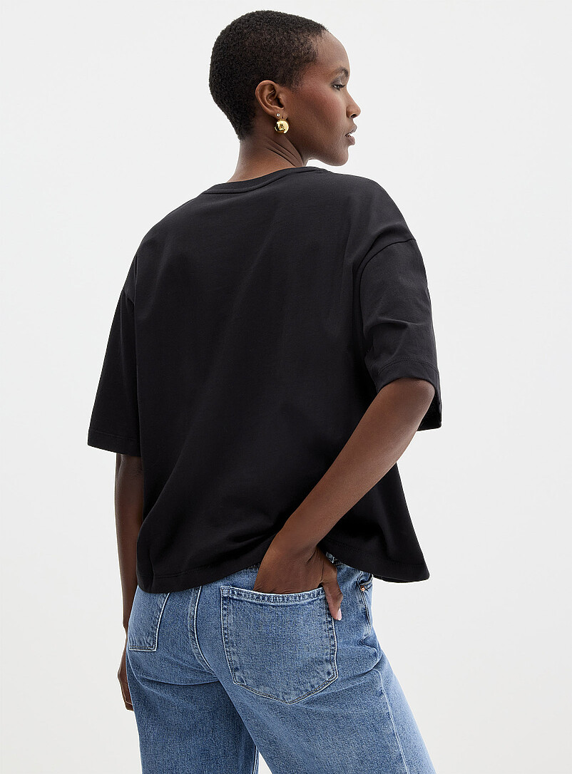 Solid boxy-fit organic cotton T-shirt product image 2