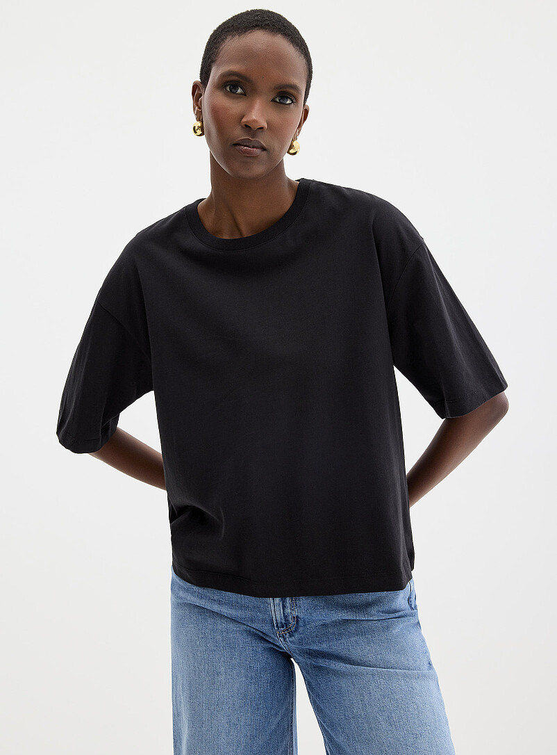 Solid boxy-fit organic cotton T-shirt product image 3