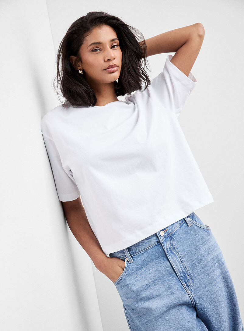 Solid Boxy-Fit Organic Cotton T-Shirt