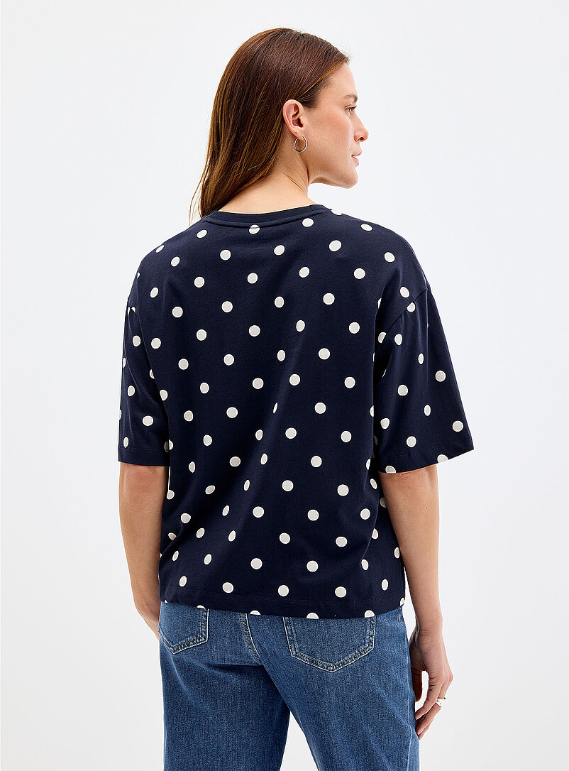 Organic cotton pattern boxy T-shirt product image 3