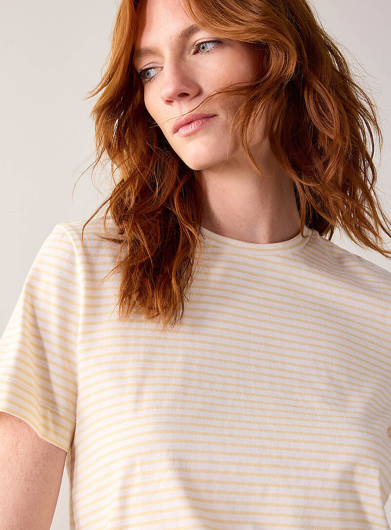 Organic cotton striped T-shirt product image (primary)
