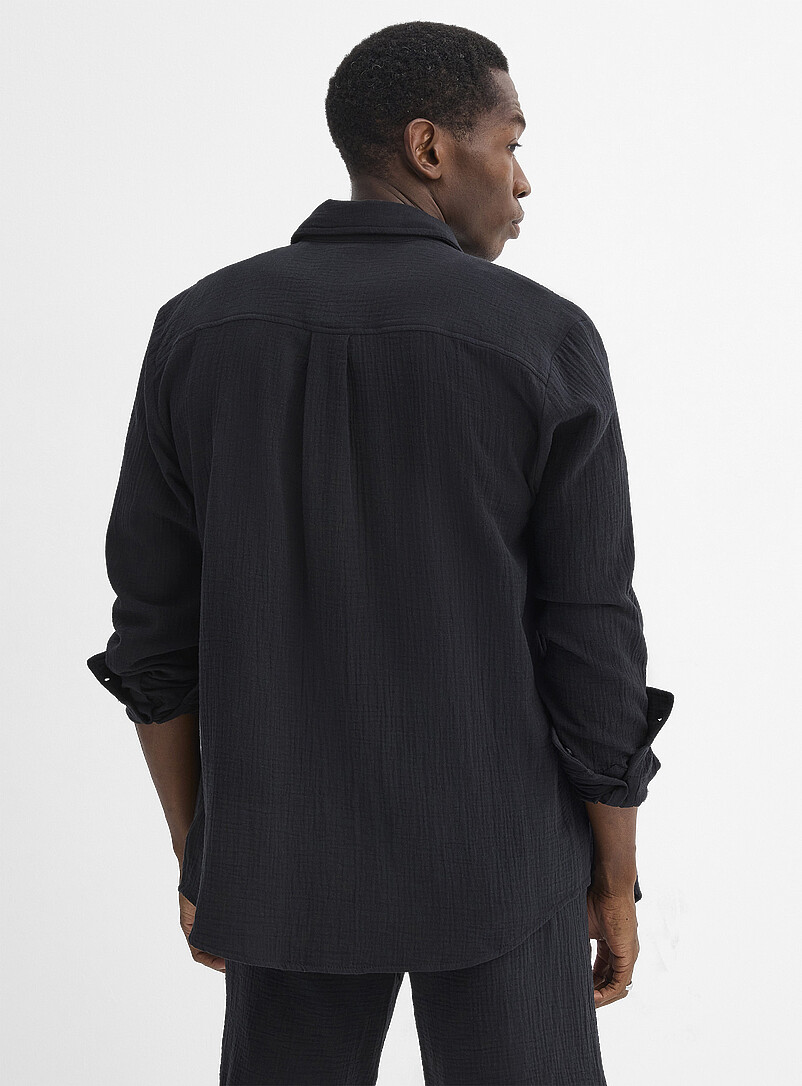 Crinkled cotton shirt Comfort fit product image 2
