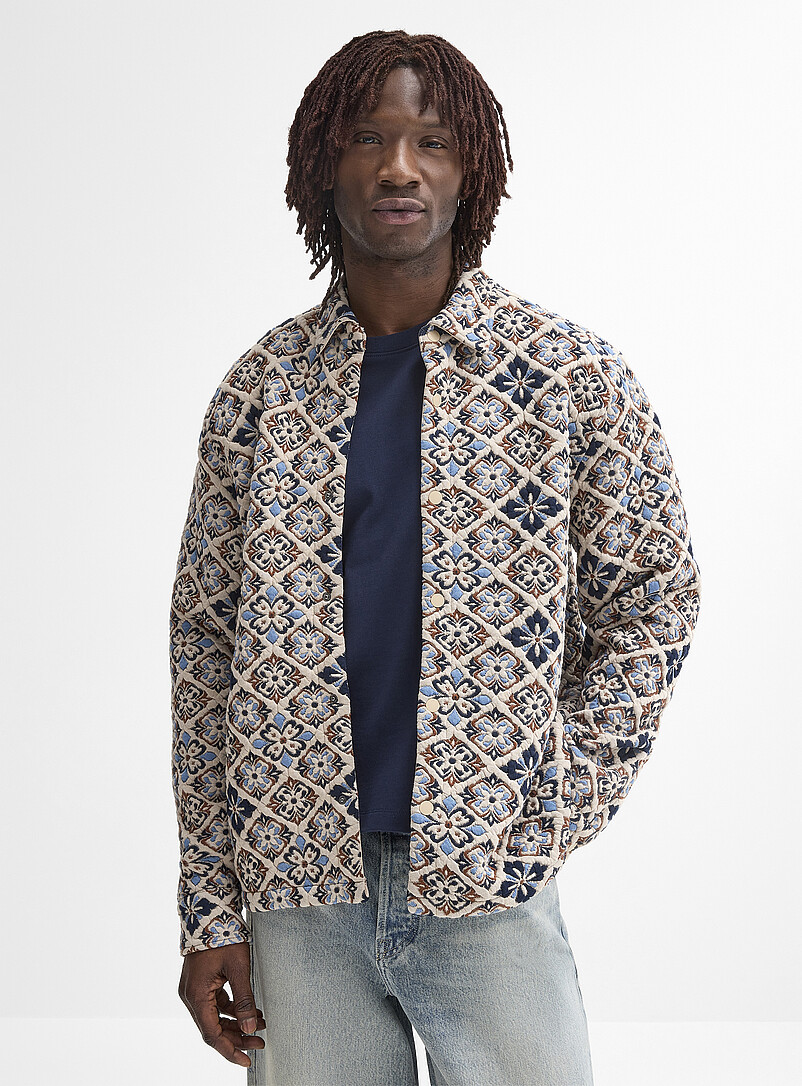 Mosaic jacquard overshirt product image (primary)