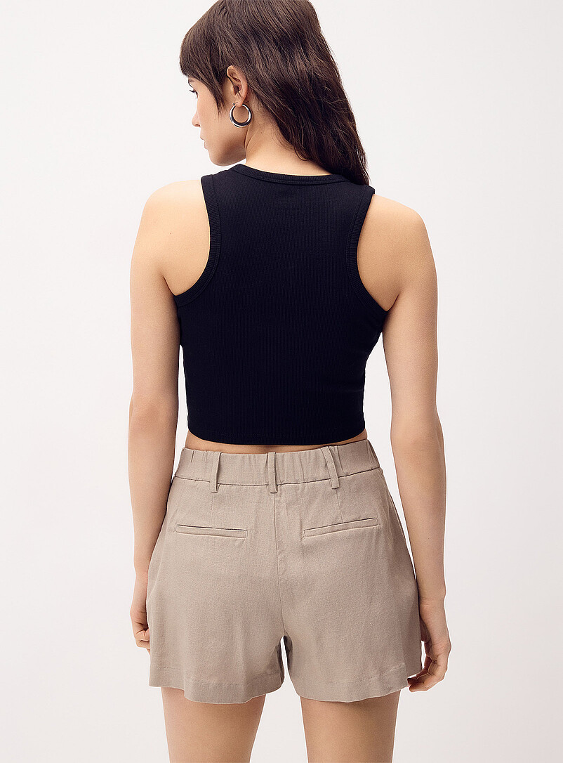 Linen-blend dress mini short product image 3