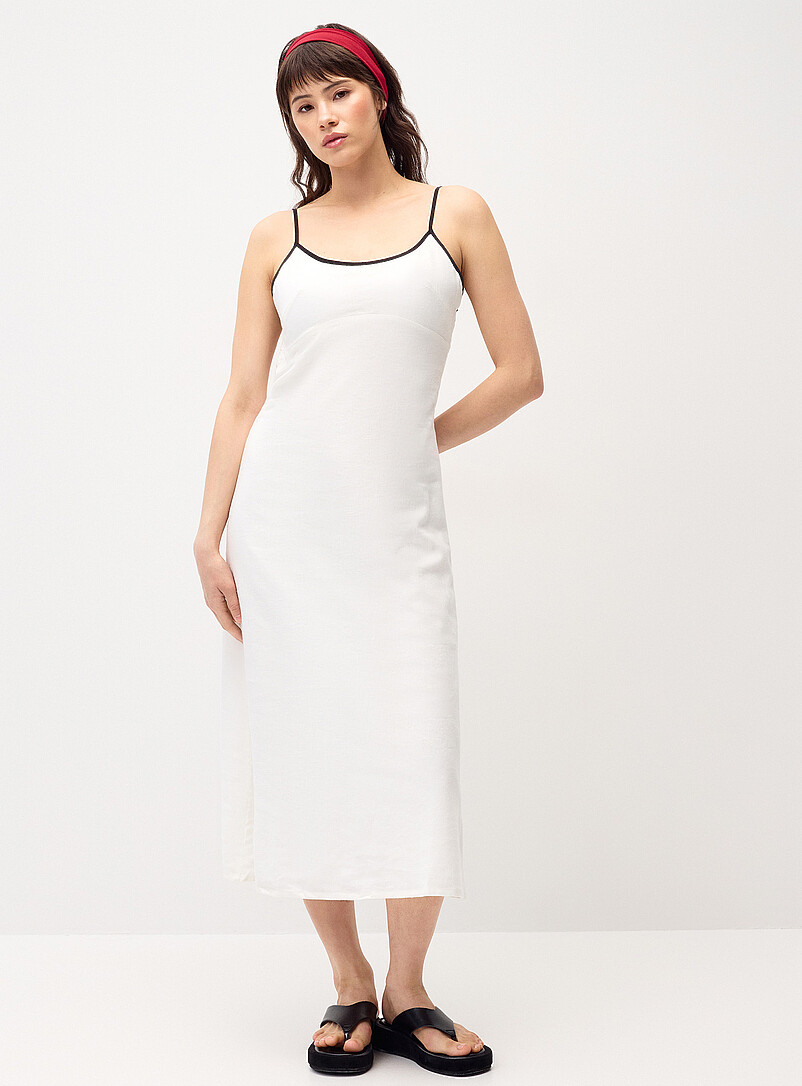 Sewn-In Bra Midi Dress
