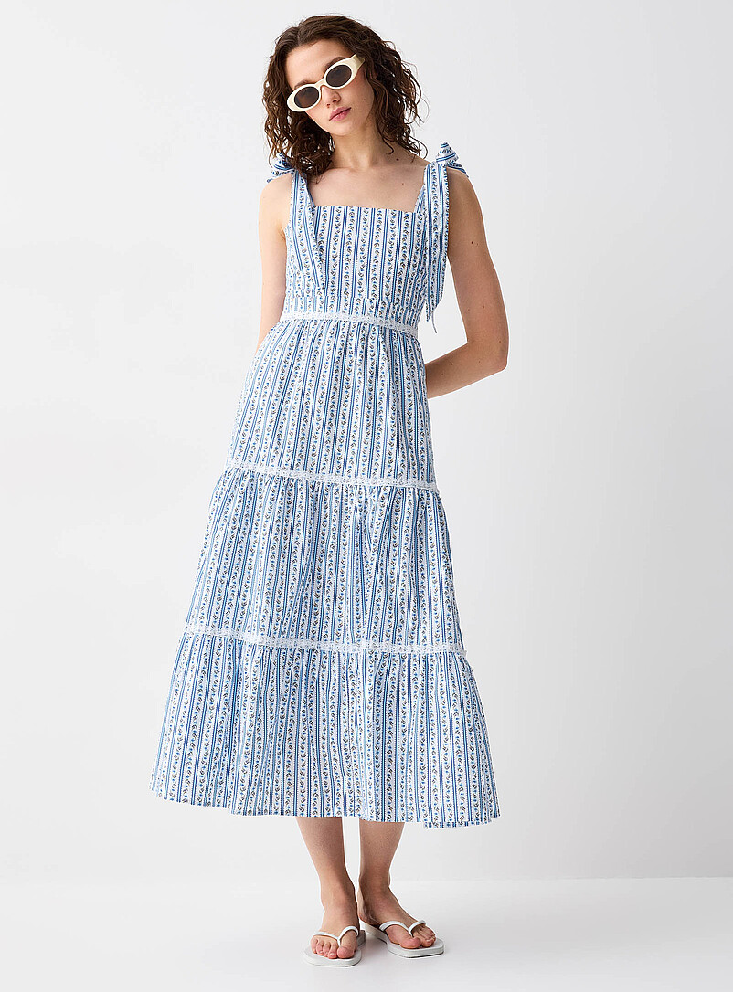 Tiered poplin maxi dress product image 2
