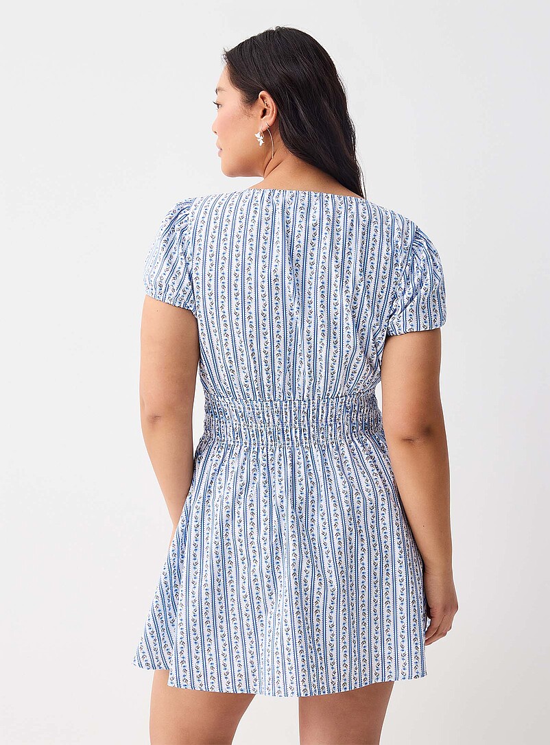 Smocked poplin minidress product image 3