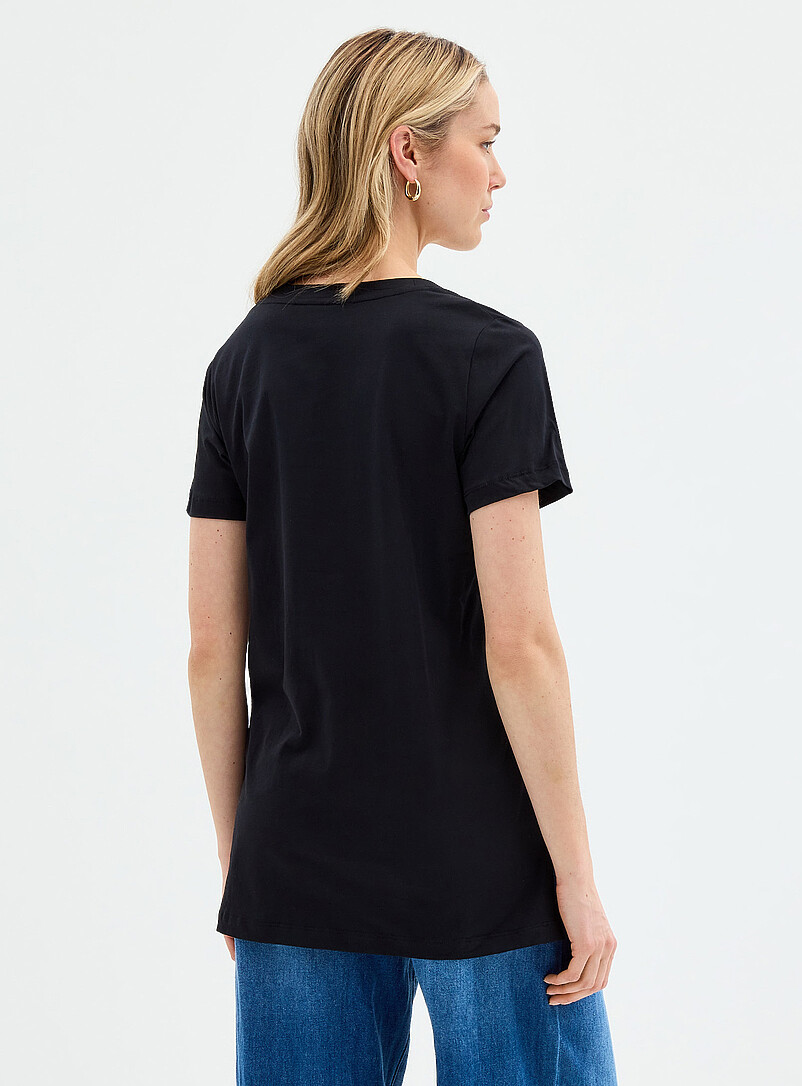 V-neck organic cotton tunic T-shirt product image 2
