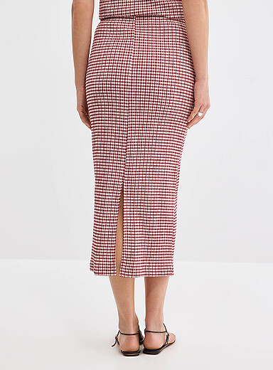 Stretch gingham pencil skirt product image 4