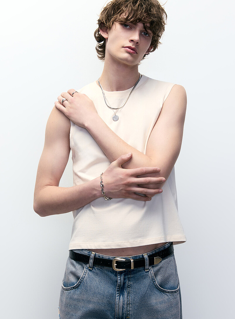 Cropped Raglan Muscle Tee
