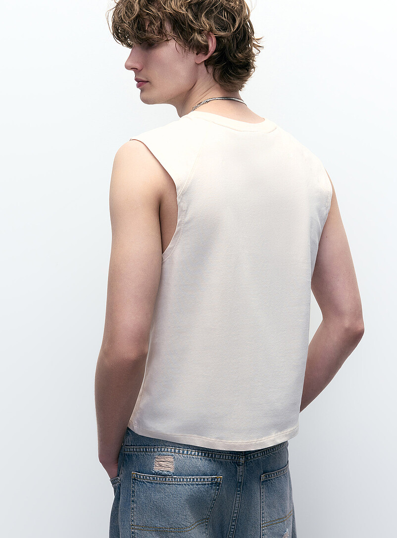Cropped raglan muscle tee product image 2