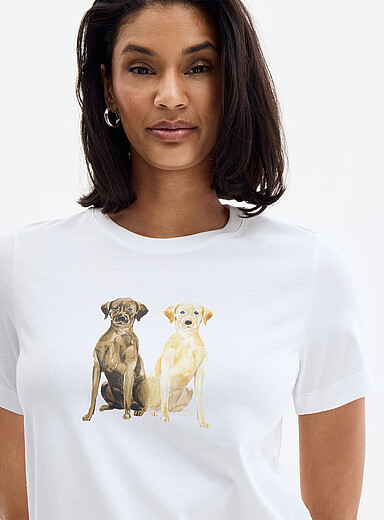 Canine drawing pure organic cotton T-shirt In support of the Mira Foundation product image 3