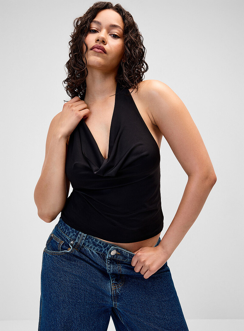 Draped Halter-Neck Cami