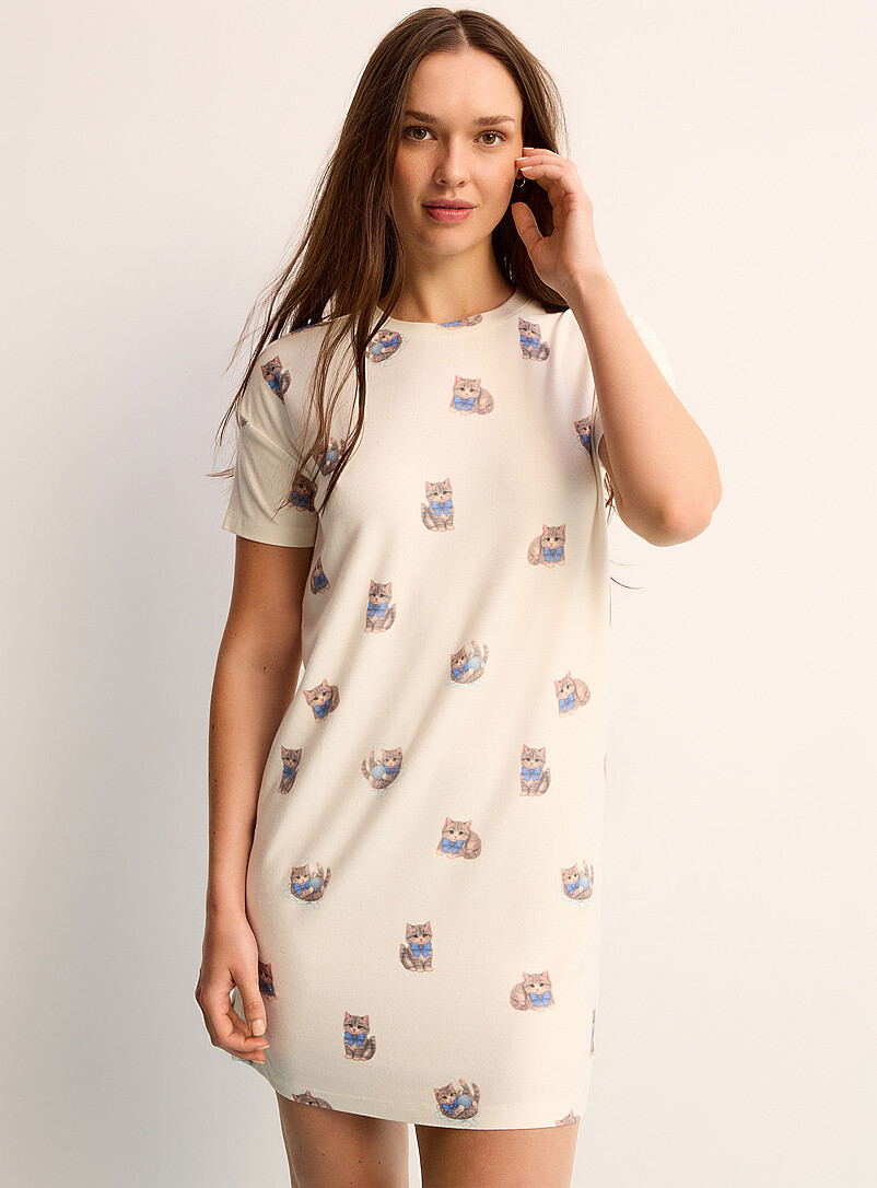 Cute patterns ultra-soft sleep tee product image (primary)