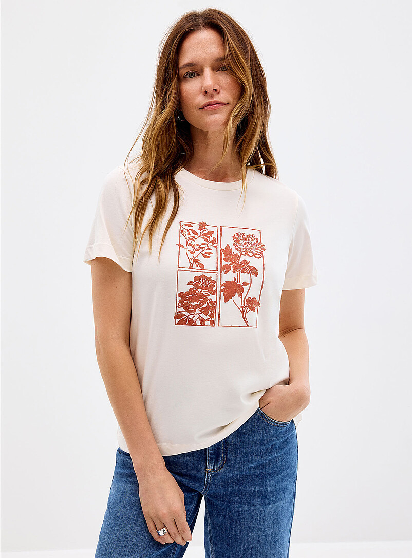 Printed Loose Organic Cotton Tee