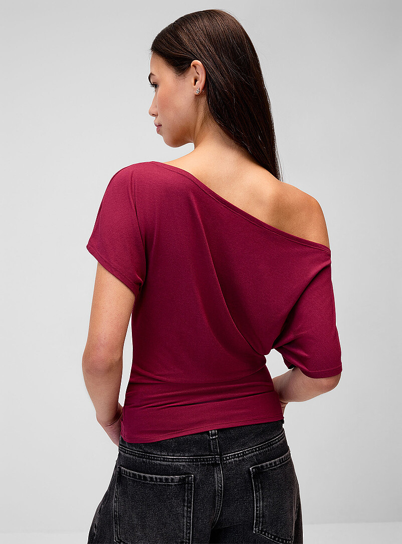 Boat-neck flowy T-shirt product image 2